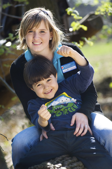 Mutter mit zwei Kindern